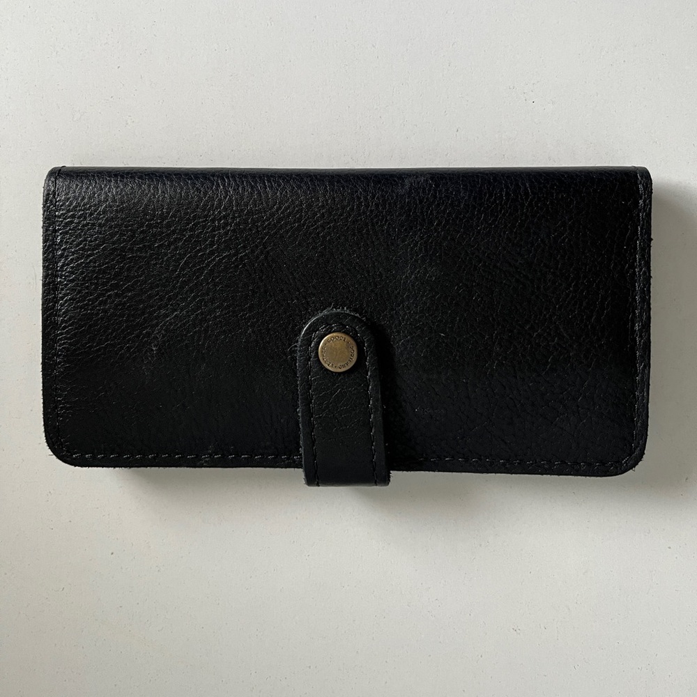 Portland Leather Goods Bifold Wallet Black Pebbled Leather PLG